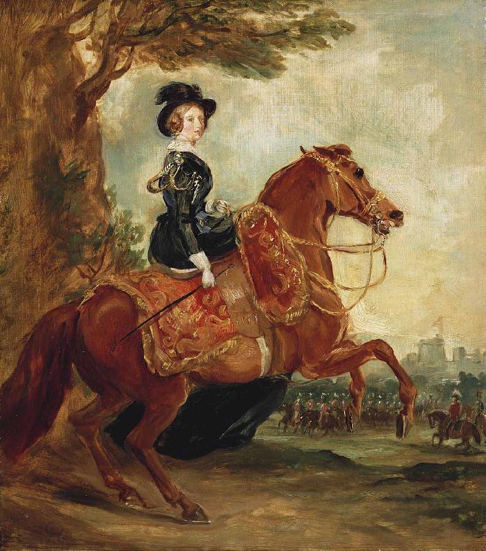 Francis Grant Portrait of Queen Victoria on horseback China oil painting art